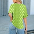 thumbnail image 4 of cocolona Womens Summer Polka Print T-shirts Crew Neck Short Sleeve Tops with Pocket Fashion Casual Loose Blouse Trendy Tees, 4 of 6