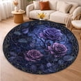 thumbnail image 5 of Circle Area Rug, Rose9 Animal Lover Gift Washable Non-Slip Floor Carpet, Soft Rug for Living Room Bedroom Decor 31 Inch, 5 of 6