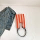 thumbnail image 5 of Bolsos de mano para mujer Bolsos de compras tejidos de punto con rayas en contraste (naranja), 5 of 6