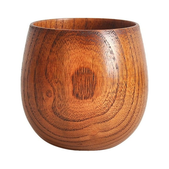 Qiangzon Handmade Natural Wood Cup - Versatile Mug for Coffee, Tea, Beer, Juice, and Water, Eco-Friendly and Lightweight, Traditional Craftsmanship 1 Cup
