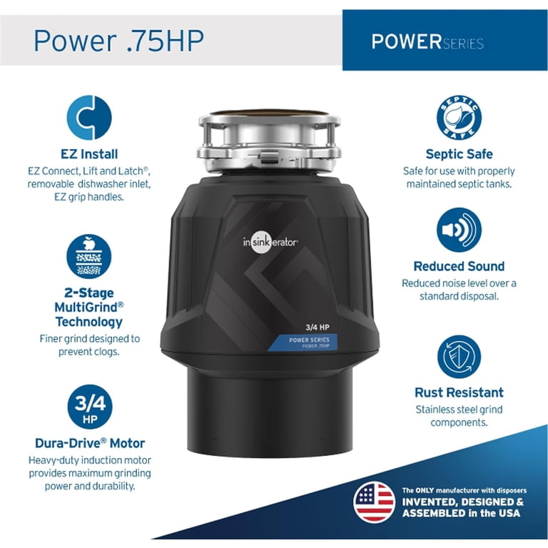 InSinkErator Power Series .75HP Garbage Disposal with EZ Connect