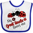 thumbnail image 3 of Inktastic My Great Uncle Loves Me with Cute Ladybugs Boys or Girls Baby Bib, 3 of 4