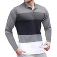 thumbnail image 1 of TIMIFIS Chemises de Golf à Manches Longues pour Hommes Automne Hiver Chemise Décontractée à Rayures Col Rabattu Boutons, 1 of 7