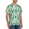 thumbnail image 2 of Vsdgher Cactus Plants Print Men's Dry Fit Mesh Athletic Shirts Moisture Wicking Tennis T-Shirt Tops, 2 of 9