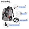 thumbnail image 4 of Honeii Abstract Geometric Hummingbird Print Canvas College Laptop Backpack, Durable Rucksack Travel Notebook Bag School Backpack Book Bag for Men Women-Small, 4 of 7