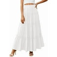 thumbnail image 3 of PRETTYGARDEN Women's Tiered Maxi Skirt Summer Spring Fashion High Waisted Long Flowy Casual Boho Beach Vacation Clothes, 3 of 10