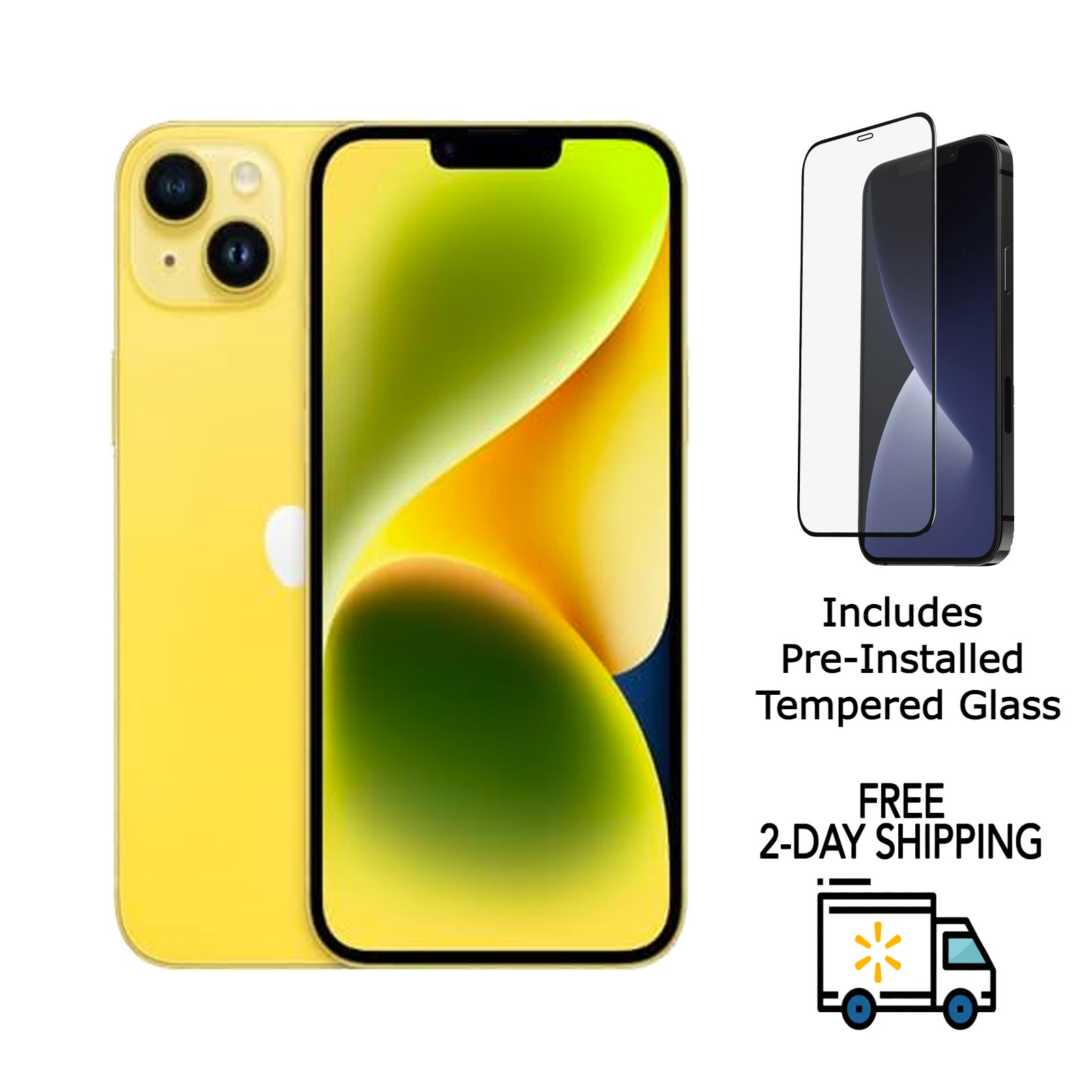 Fully unlocked, Apple, A2649, Cell Phones, iPhone 14, 128GB, 6GB RAM, iOS 16, Yellow/6.1 in