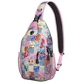 thumbnail image 1 of Sac à Dos à Bandoulière Floral Coloré Léger pour Femmes Hommes, Style Bohème Randonnée Sac à Dos Croisé, 1 of 3