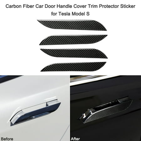 Carbon Fiber Car Door Handle Cover Trim Protector Sticker Door