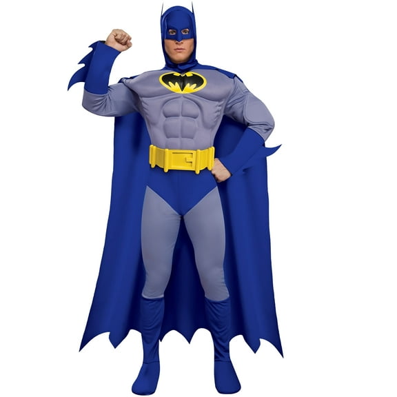 Batman: The Brave and the Bold Batman Deluxe Muscle Chest Costume for Adults by Rubies, Men's Medium