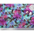 thumbnail image 3 of Soimoi Poly Georgette Fabric Leaves & Rose Flower Print Fabric by Yard 52 Inch Wide, 3 of 3