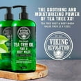 thumbnail image 2 of Viking Revolution Tea Tree Oil Body Wash Soap for Men - Helps Athlete's Foot, Toenail, Jock Itch, Eczema, Ringworm & Body Odors - Extra Strength Men's Body Wash (2 Pack), 2 of 7