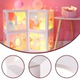 thumbnail image 4 of Caja de decoración Juego de bloques Baby Shower Banquete de boda Caja de papel transparente Decoración de cubo cuadrado Noticed HA007691-00, 4 of 6