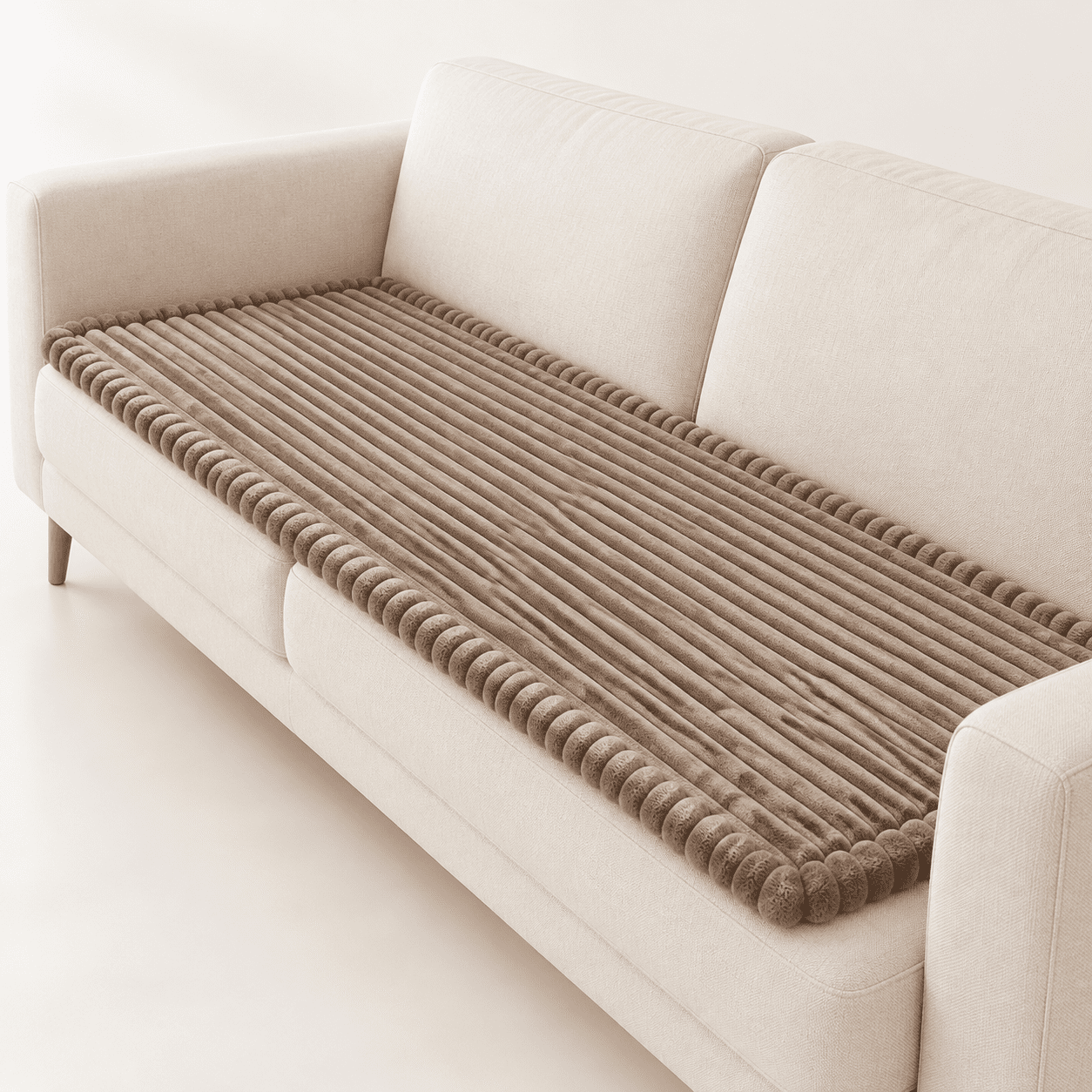 Pet Couch Covers For Sofa With Thick Filling And Non-slip Bottom Sectional Washable Friendly Pets(/27.5 x 82.6 Khaki)
