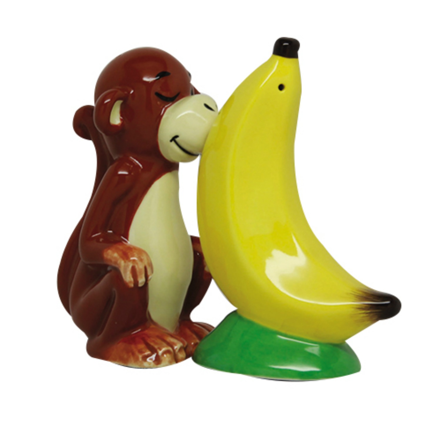 Little Monkey Loves a Banana Salt and Pepper Shaker Set