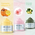 thumbnail image 5 of ANAiRUi Turmeric Vitamin C, Rose, Avocado Green Tea Mud Mask Set, 3 Pcs, Deep Cleansing, Dark Spot Purify Pores, SPA Mask, 5 of 10