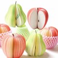 thumbnail image 1 of Musbetu 100 Pages Notes Autocollantes en Forme de Poire Forme de Fruit Papier à Gratter Portable Blocs-Notes Déco de Bureau Fournitures de Bureau, 1 of 7