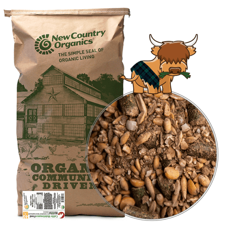 New Country Organics | Maintenance Feed for Cattle | Soy-Free & Corn-Free | 14% Protein | Certified Organic and Non-GMO | 40 lbs