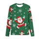 thumbnail image 4 of Conjuntos de blusas y camisas de cuello redondo y manga larga con estampado navideño para niños Camisa de manga larga con cuello redondo y cintura elástica Pantalones largos Conjunto de traje de casa, 4 of 6