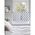 thumbnail image 4 of Half Window Curtain 36 Inches Long, Navy Blue Beach Starfish Window Treatment Curtain Drapes, Summer Ocean Nautical Coastal Small Tier Curtains for Bathroom Over Sink, 27.5"x36", 2 Panels, 4 of 7