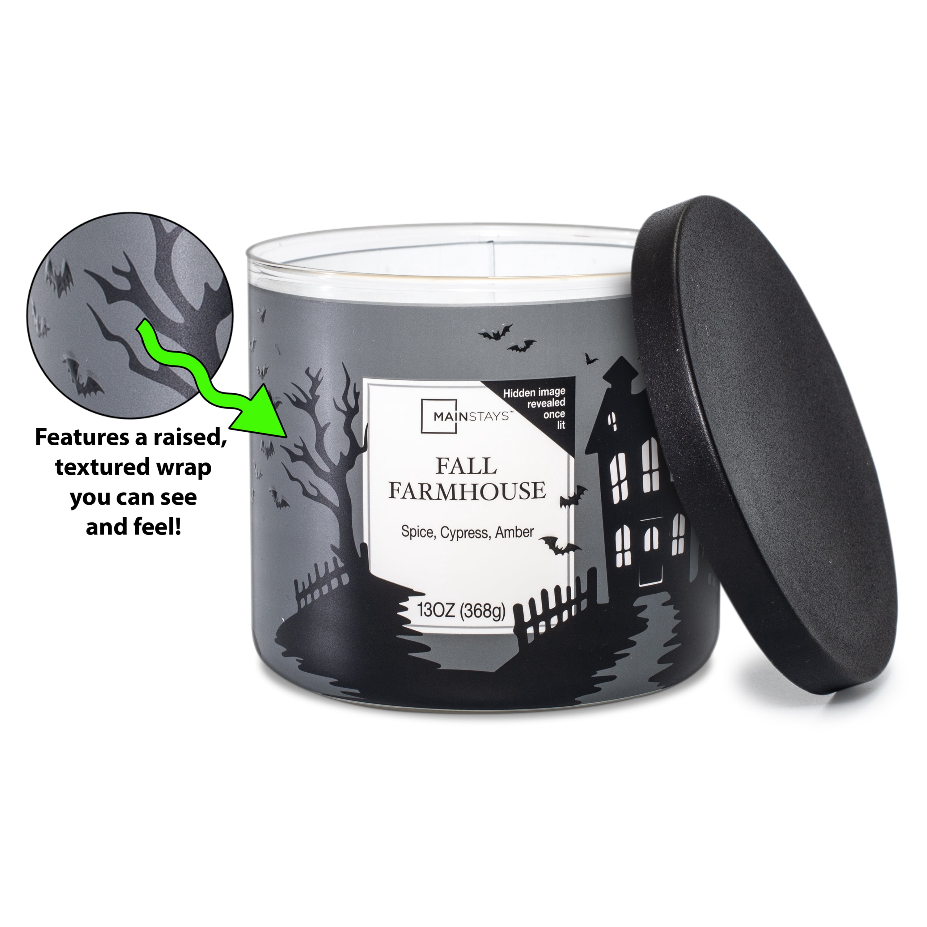 Mainstays Fall Farmhouse  Scented 3-Wick Candle, 13 oz.
