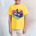 thumbnail image 2 of TOWED22 Boys Short Sleeve Graphic Tees 5-14 Years Crew Neck T-Shirts Prints Casual Summer Tops(Yellow,3-4 Y), 2 of 4