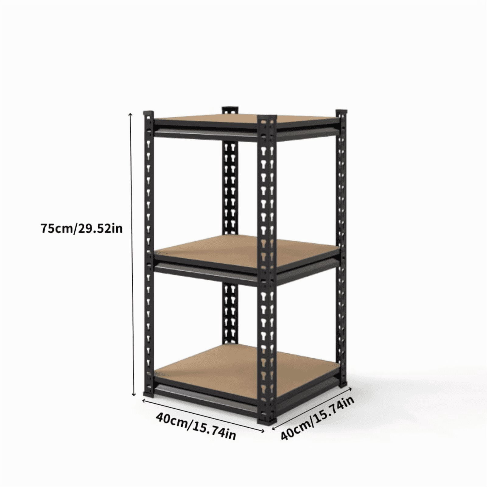 3-Tier Heavy Duty Metal Shelving Unit,500 lbs Capacity, Adjustable Storage Rack