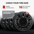 thumbnail image 3 of 16 Inch Universal Snap On ABS Hubcaps R16 Hub Caps Kit Stylish Vehicle Protector Lightweight Easy Installation for Various Car Models SUV Truck, 3 of 7