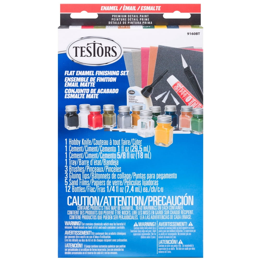 Testors Flat Enamel Finishing Set