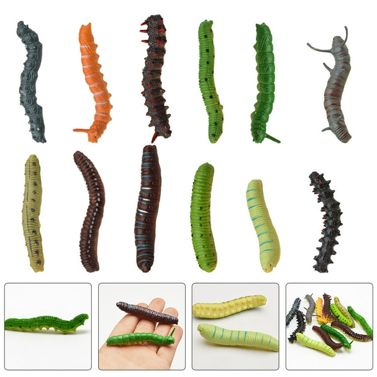 Caterpillar Halloween Toy Plastic Fake Worm Insect Prank Props