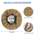 thumbnail image 3 of Shower Caps,Yellow and Brown Of Cheetah Print Waterproof Shower Cap for Women 4 Pieces,Double Reusable Hair Cover for Shower PEVA Elastic Stretch Hem, 3 of 7