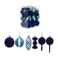 thumbnail image 2 of 30 Piece Flocked Christmas Ornaments Balls Christmas Decoration Set Multiple Styles Of Christmas Tree Decorations, 2 of 9