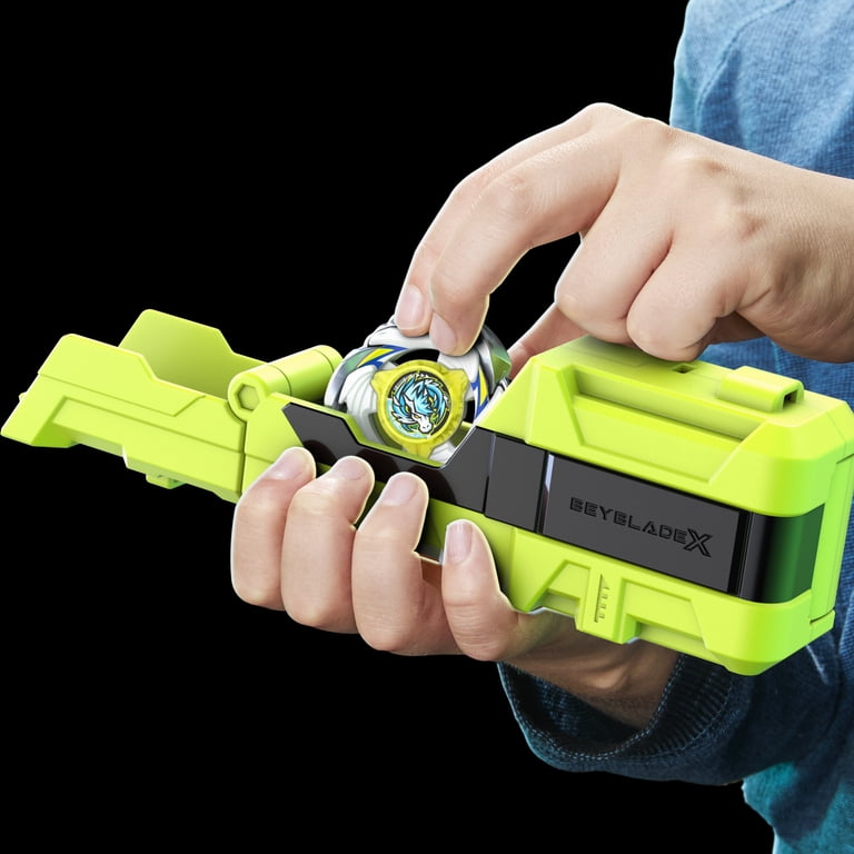 Beyblade X Clip & Rip Right-Spin Launcher Set with Top Toy, Green