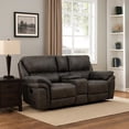 thumbnail image 4 of Tony 80 Inch Dual Manual Recliner Loveseat- Console- Cupholders- Gray, 4 of 6