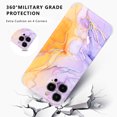 thumbnail image 2 of Allytech Marble Case for iPhone 13 Pro 2021(6.1"), iPhone 13 Pro Case for Women Girls Men, Ultra-Thin Full-Body Protective Scratch-Free Cute Drop Proof Case for iPhone 13 Pro, Purple Yellow Marble, 2 of 6