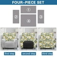 thumbnail image 6 of FOR U DESIGNS Lemon Floral Pattern Recliner Chair Covers Stretch Lazy Boy Recliner Covers Protector with Armrest, Reusable Reclining Slipcovers with Storage Pockets, 6 of 8