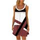thumbnail image 1 of Vestido de Verano para las Mujeres Impreso sin Mangas Cuello Redondo, Suelto de Rodilla de Longitud Vestido Casual para la Primavera, 1 of 4