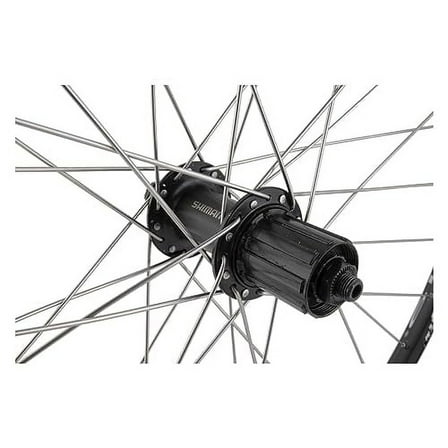 Rear Wheel - 26" x 1.5", 36H, Quick Release, Black Rim, 8-10 Speed Cassette Compatible, Stainless Steel 14 Gauge Spokes