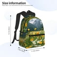 thumbnail image 4 of Ratiio Mountain Daisy Meadow Print Casual Backpack for Men and Women, Water Resistant Oxford Fabric School Bag Lightweight Travel Daypack, 4 of 6