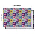 thumbnail image 6 of Exotic Bohemian Floral Placemats Set of 4, 12x18 Inch Flax Table Mats with Rustic Patterns, Washable Earthy Tribal Folk Style for Colorful Kitchen and Dining Decor, 6 of 6