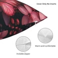 thumbnail image 3 of Fuzoiu pink butterfly Print Square Pillow Cover,Hidden Zipper Design,Luxury Square Pillow Case, Throw Pillow,Couch Cushion-20"x20", 3 of 7