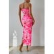 thumbnail image 2 of Vestido PRETTYGARDEN Strapless Rosa Floral Maxi Bodycon XL, 2 of 6