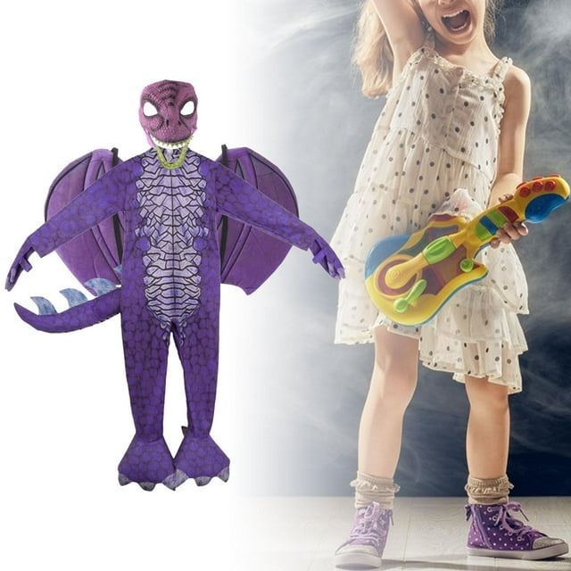 Deadly Dragon Costume for Kids Theme Party Child Dinosaur Tail Set S 110cm