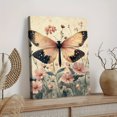 thumbnail image 7 of Qisvanset 12x16 Inch Framed Canvas Wall Art Vintage Dragonfly Pink Wildflower Botanical Pastel Living Room Wall Art, 7 of 7