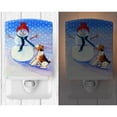 thumbnail image 2 of Caroline's Treasures 7156CNL Snowman with Fox Terrier Ceramic Night Light, 6x4x3", multicolor, 2 of 2