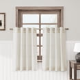 thumbnail image 1 of Cortinas de cocina Nanspring, mezcla de lino, 30 x 90 cm, color crema, 2 paneles, 1 of 6