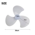 thumbnail image 2 of 16 Inch Plastic Fan Blade Three Leaves With Nut Cover for Standing Pedestal Fan Fan Blade + Nut, 2 of 9