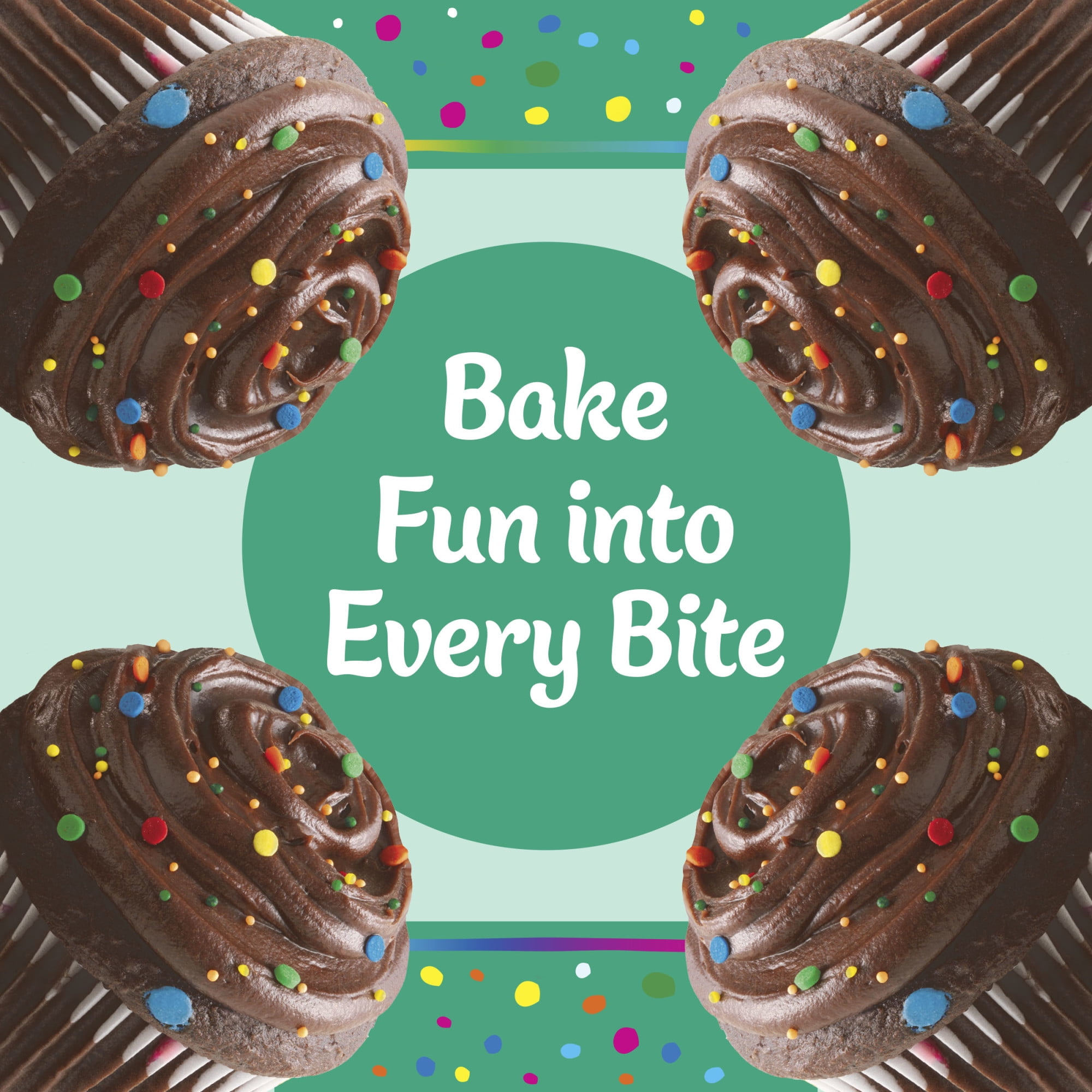 (4 pack) Pillsbury Funfetti Chocolate Cake Mix with Candy Bits, 15.25 oz Box