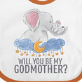 thumbnail image 4 of Inktastic Will You Be My Godmother? Boys or Girls Baby Bib, 4 of 4