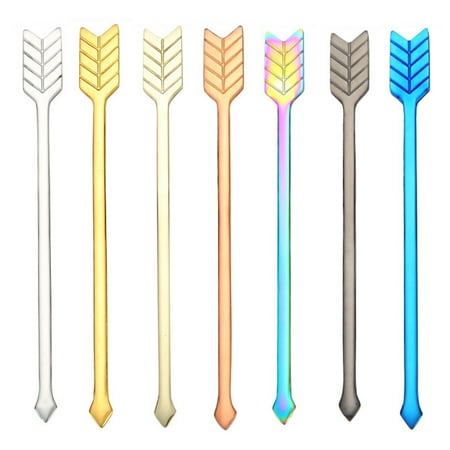 

Stainless Steel Cocktail Picks 4.92 Metal Cocktail Toothpicks with Arrow Design Reusable Martini Picks for Garnishes Olives Fruits Appetizers(304 Stainless Steel-Black)